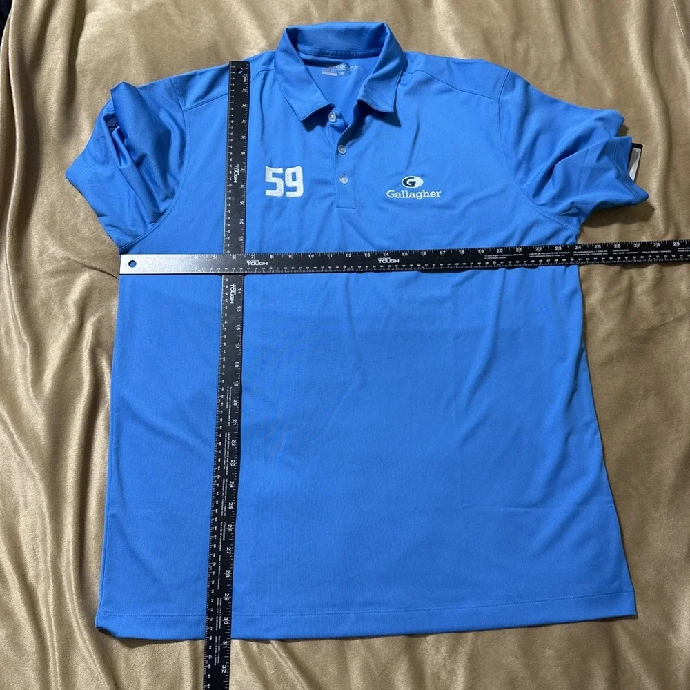NWT Nike Golf Dri-FIT Polo Shirt Blue Gallagher / Carlin Motorsport Size XL - Picture 9 of 9